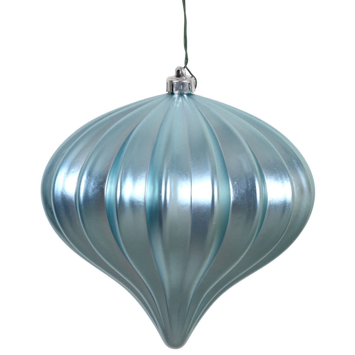 Vickerman 5.7" Burnished Orange Matte Onion Christmas Ornament, UV treated, Set of 3