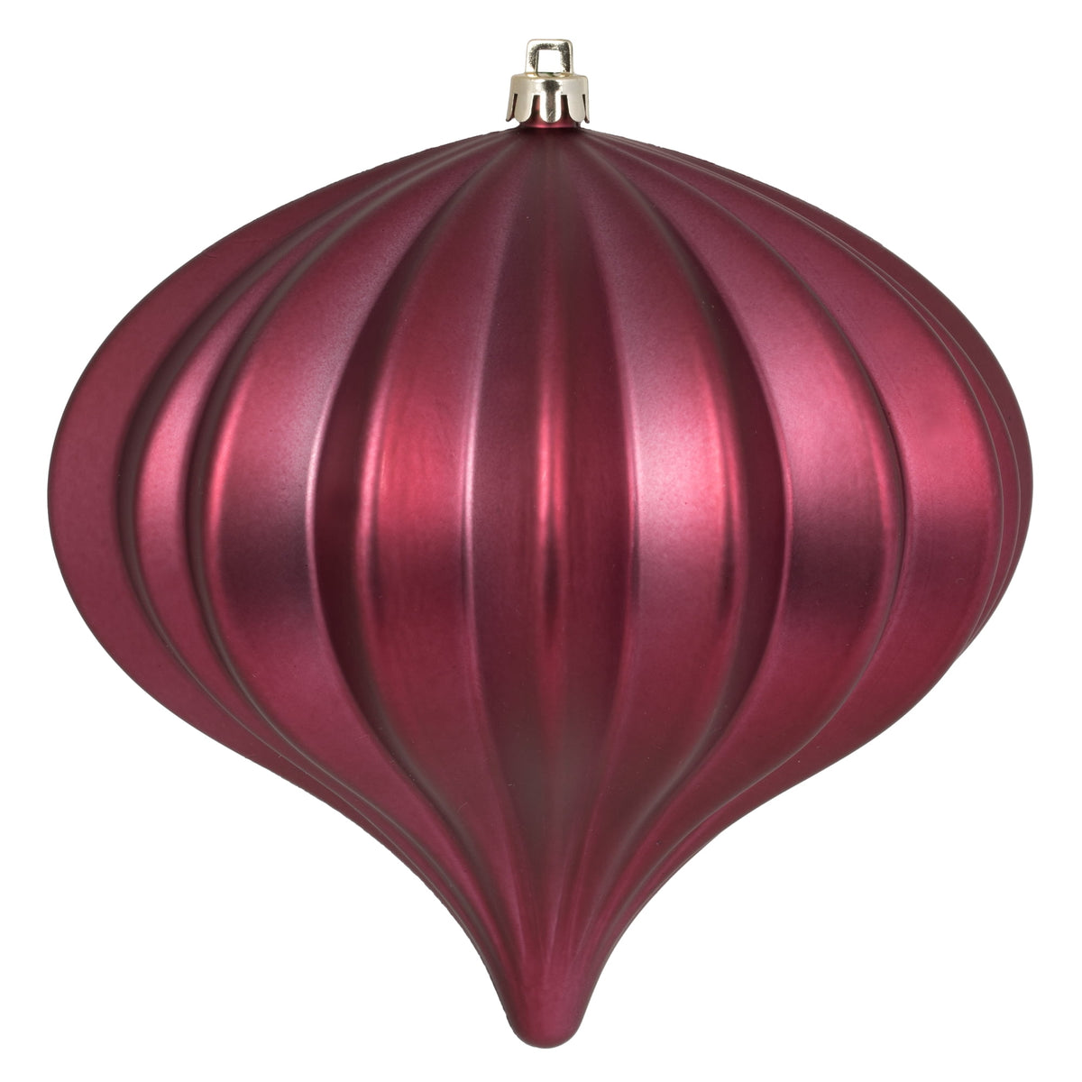 Vickerman 5.7" Burnished Orange Matte Onion Christmas Ornament, UV treated, Set of 3
