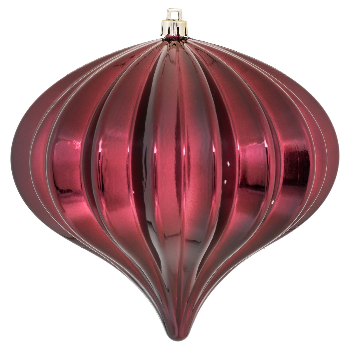 Vickerman 5.7" Burnished Orange Matte Onion Christmas Ornament, UV treated, Set of 3