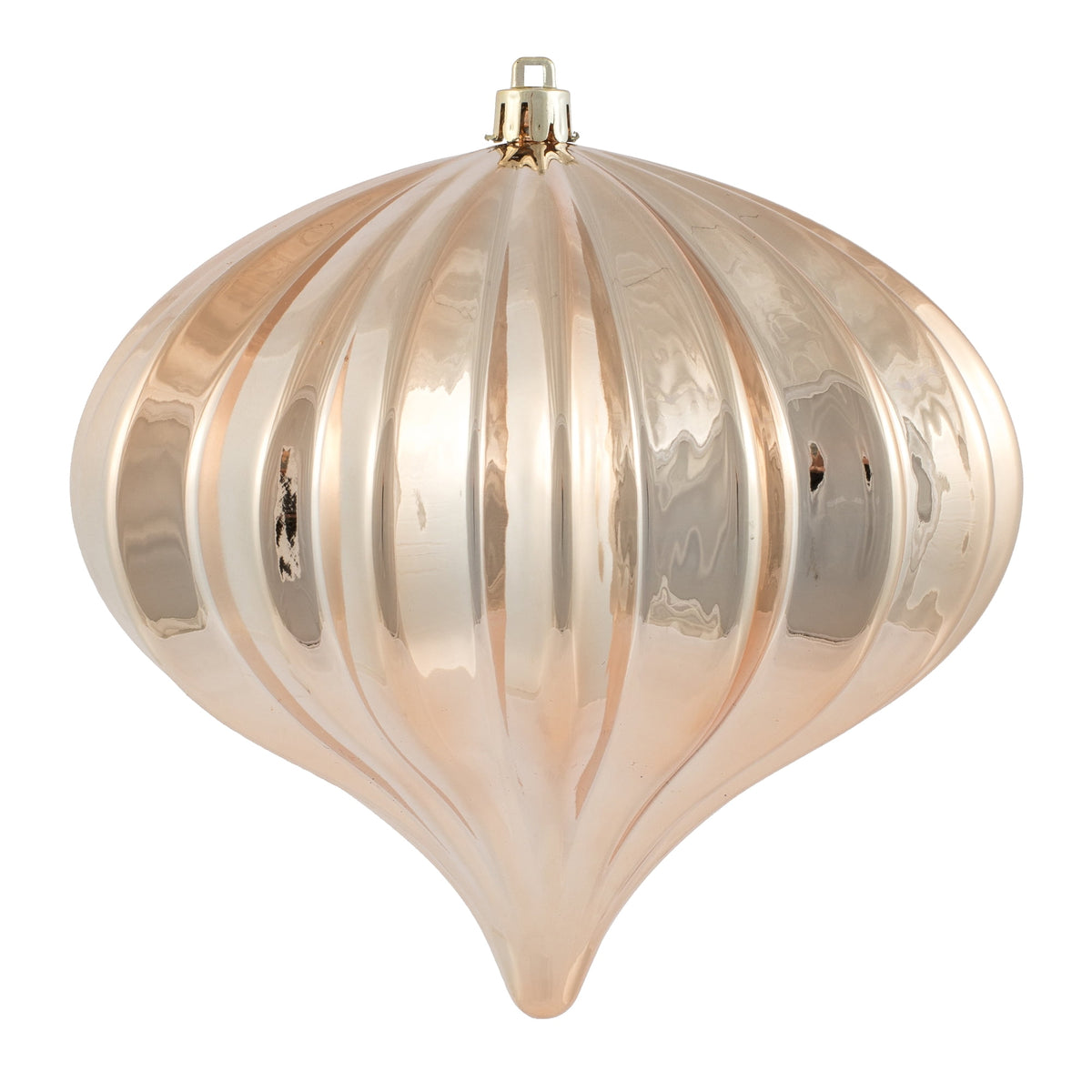 Vickerman 5.7" Burnished Orange Matte Onion Christmas Ornament, UV treated, Set of 3