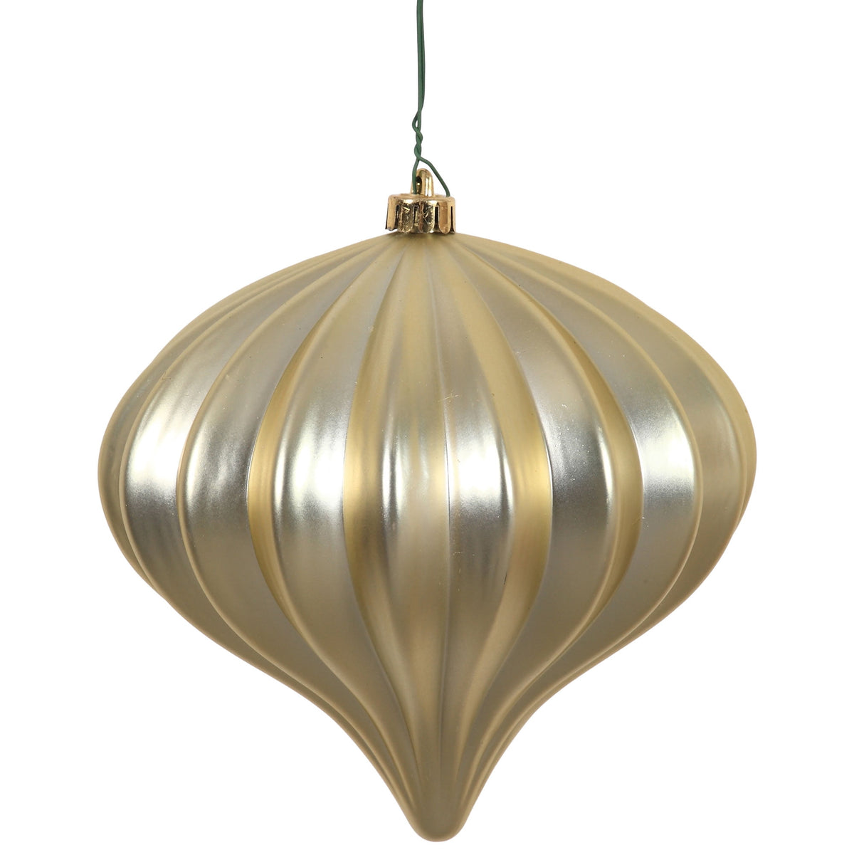 Vickerman 5.7" Teal Shiny Onion Christmas Ornament, UV treated, Set of 3