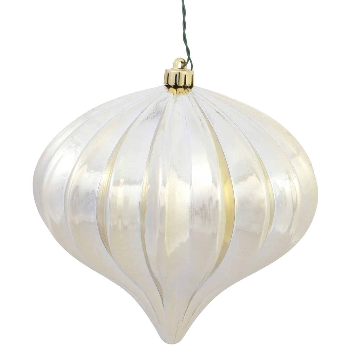 Vickerman 5.7" Burnished Orange Matte Onion Christmas Ornament, UV treated, Set of 3