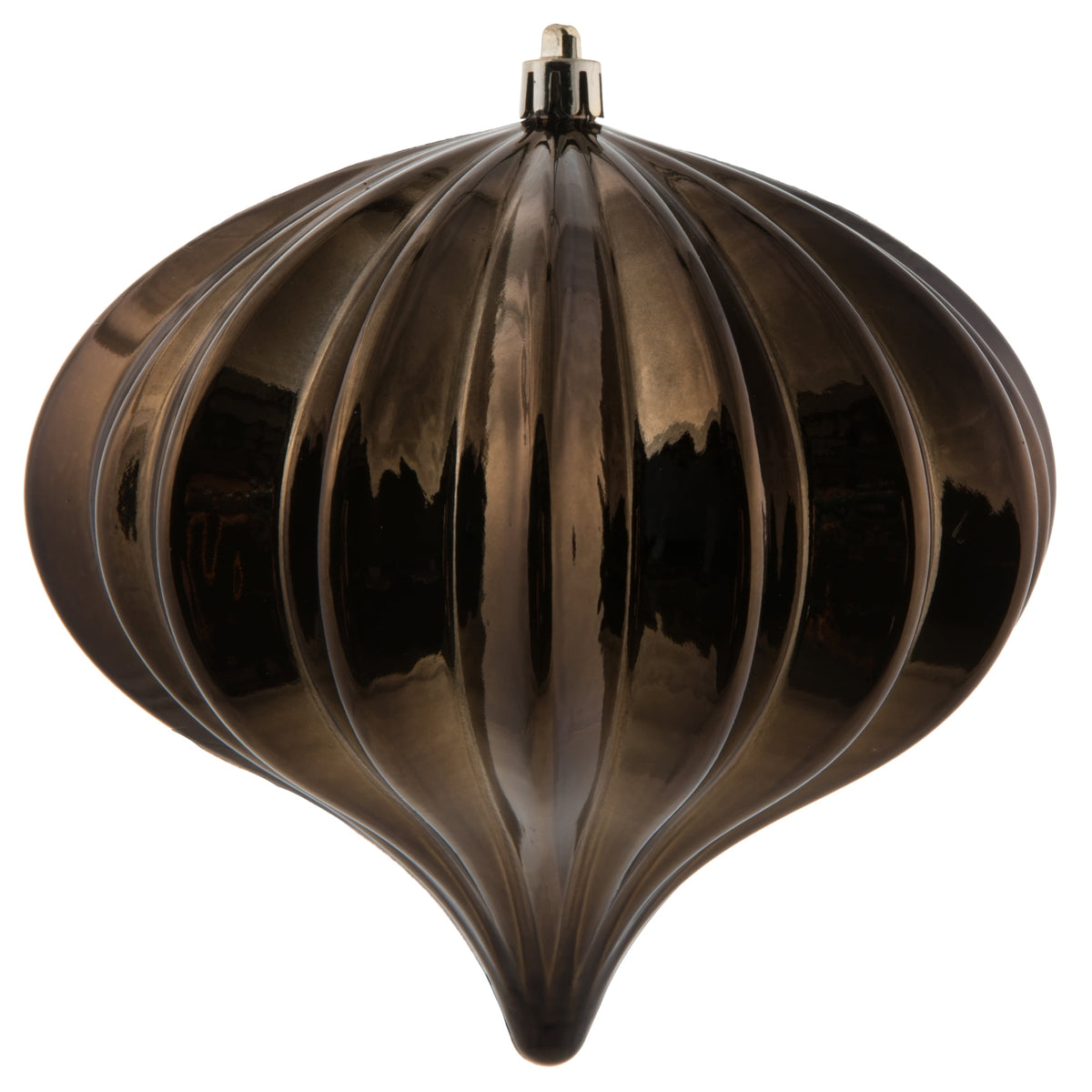 Vickerman 5.7" Burnished Orange Matte Onion Christmas Ornament, UV treated, Set of 3