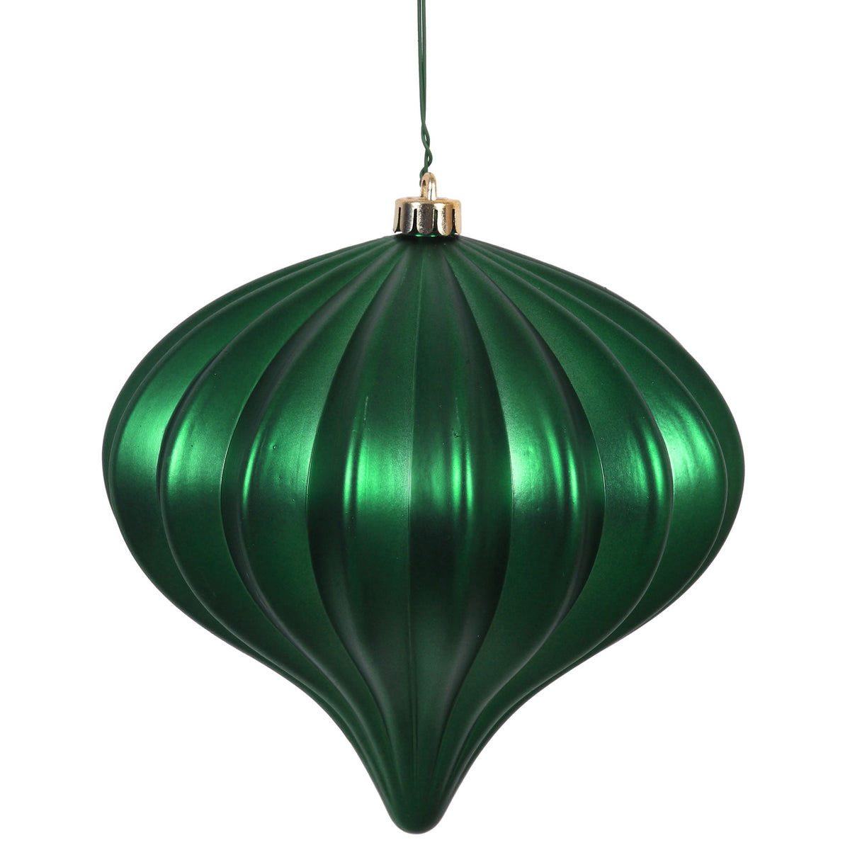 Vickerman 5.7" Teal Shiny Onion Christmas Ornament, UV treated, Set of 3