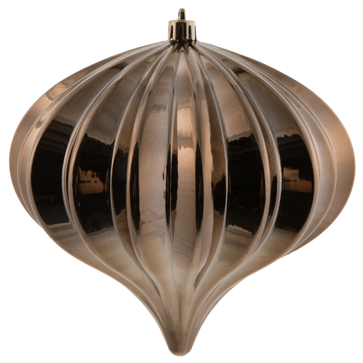 Vickerman 5.7" Burnished Orange Matte Onion Christmas Ornament, UV treated, Set of 3