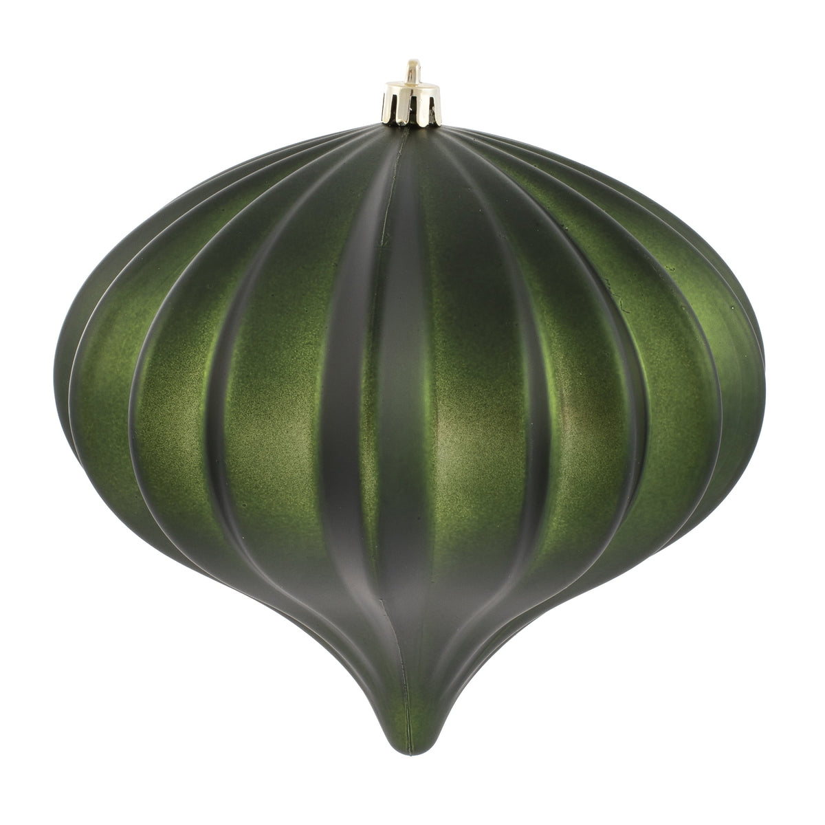 Vickerman 5.7" Burnished Orange Matte Onion Christmas Ornament, UV treated, Set of 3