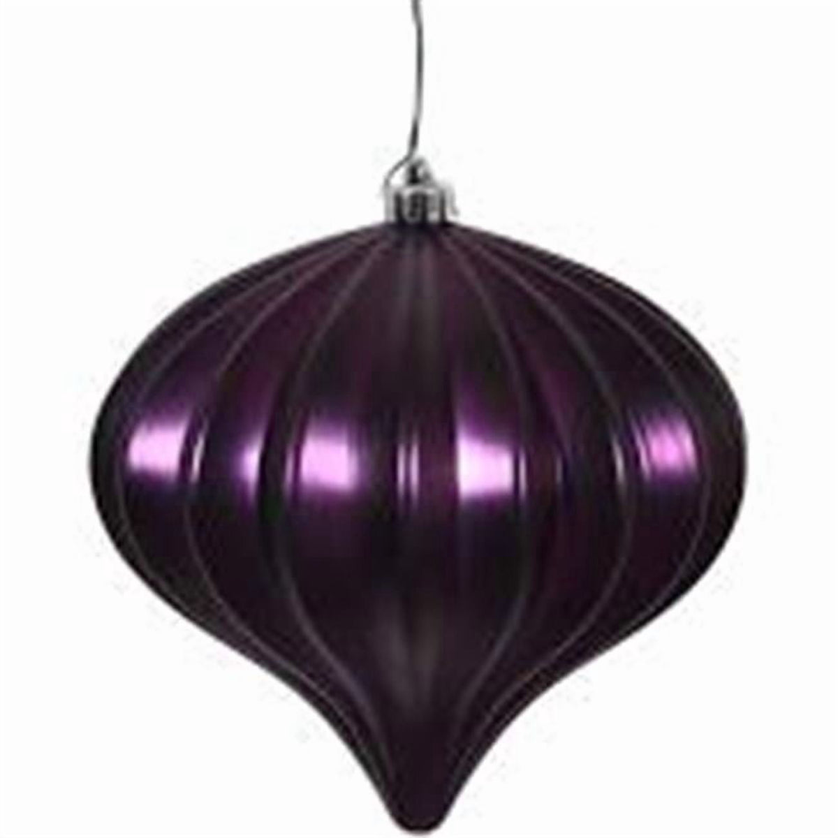 Vickerman 5.7" Burnished Orange Matte Onion Christmas Ornament, UV treated, Set of 3
