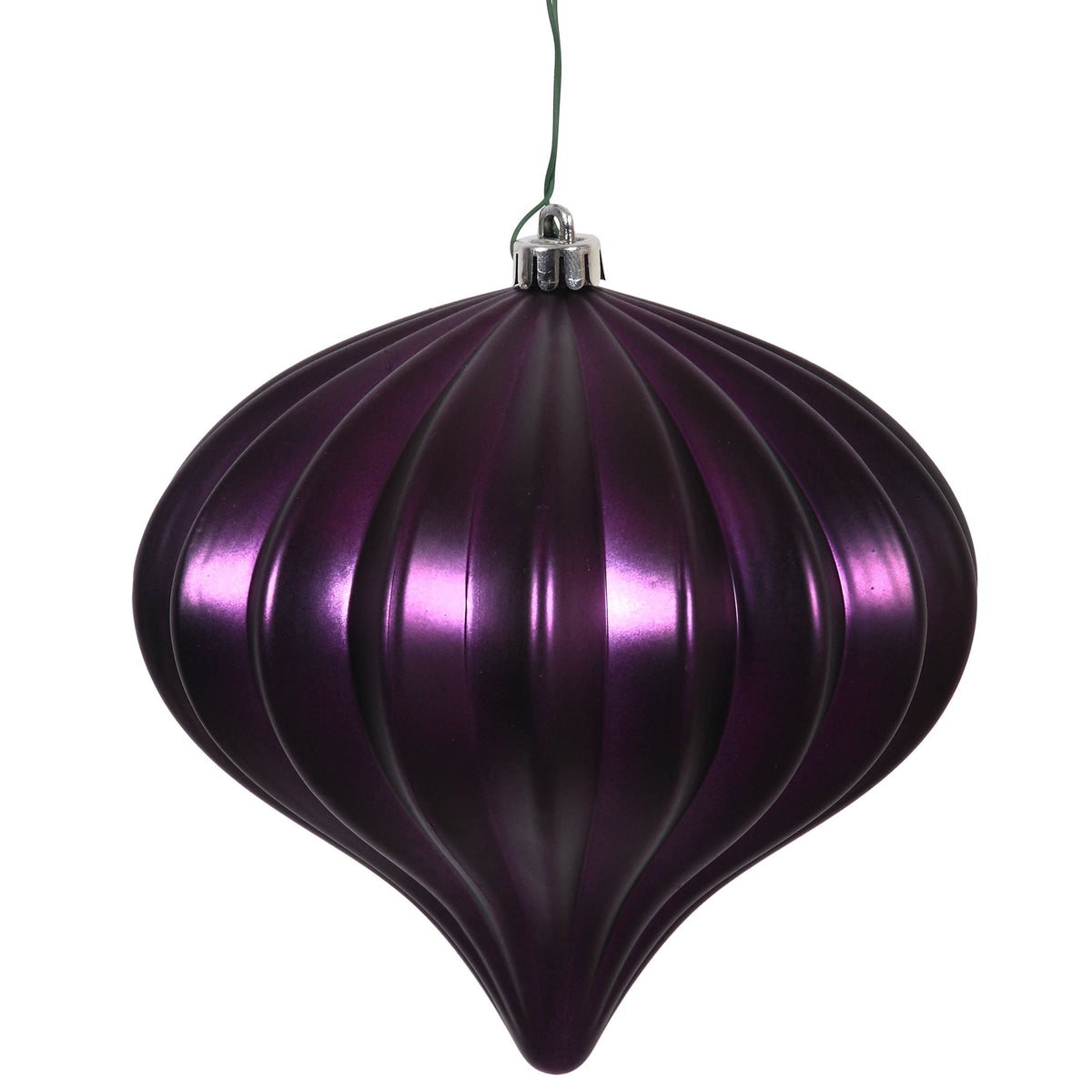 Vickerman 5.7" Burnished Orange Matte Onion Christmas Ornament, UV treated, Set of 3
