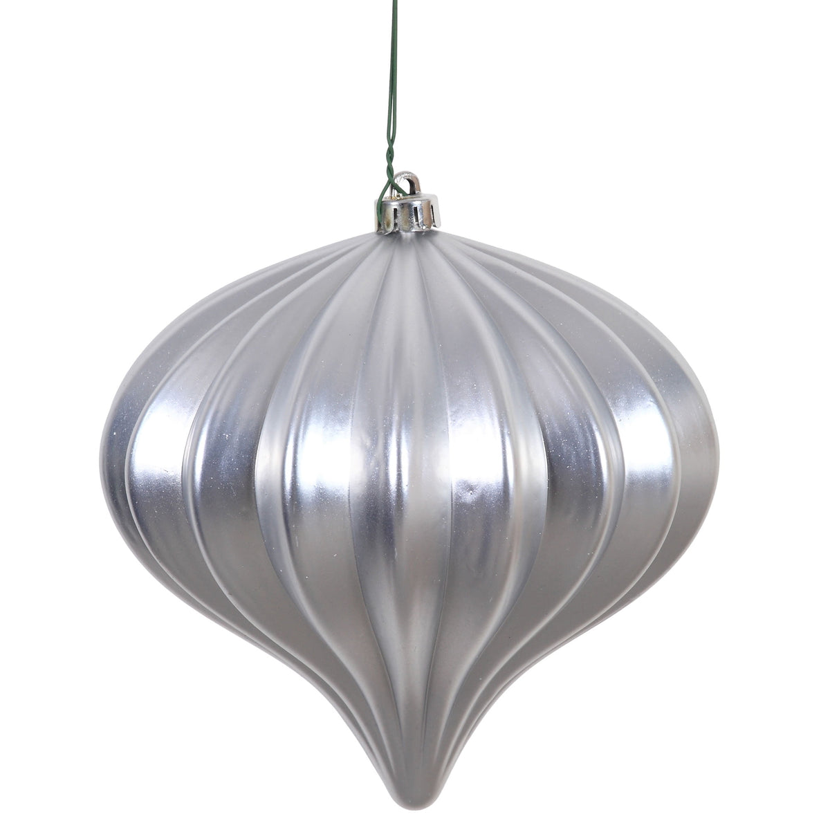 Vickerman 5.7" Burnished Orange Matte Onion Christmas Ornament, UV treated, Set of 3