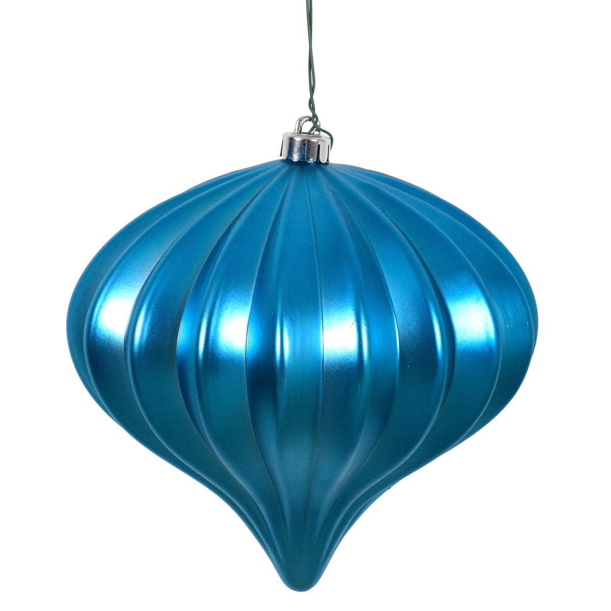 Vickerman 5.7" Burnished Orange Matte Onion Christmas Ornament, UV treated, Set of 3