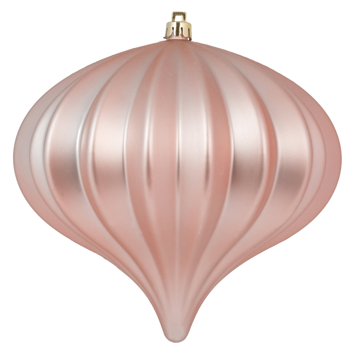 Vickerman 5.7" Burnished Orange Matte Onion Christmas Ornament, UV treated, Set of 3