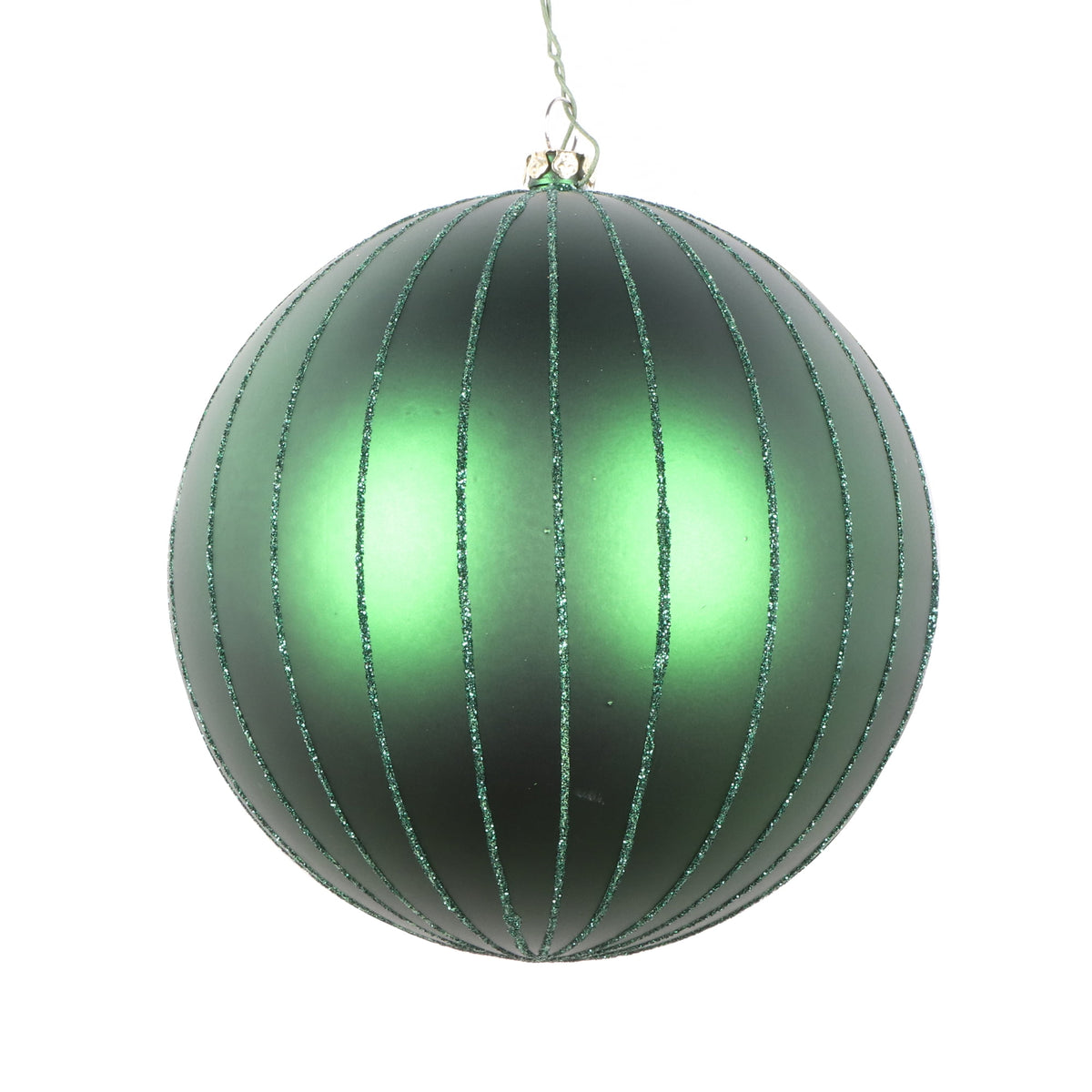 Vickerman 6" Rose Gold Matte Glitter Ball Christmas Ornament, 2 pieces per bag