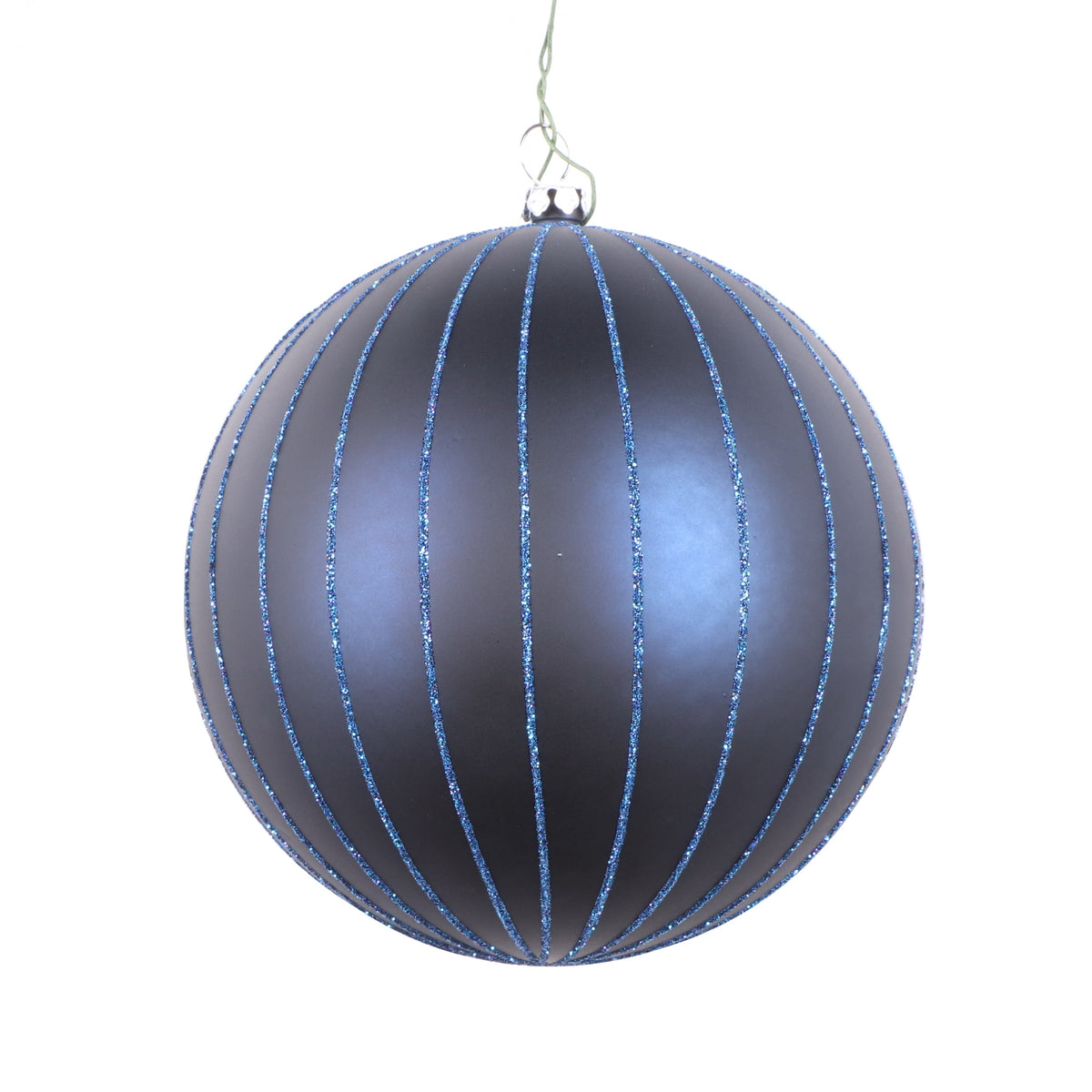 Vickerman 6" Rose Gold Matte Glitter Ball Christmas Ornament, 2 pieces per bag