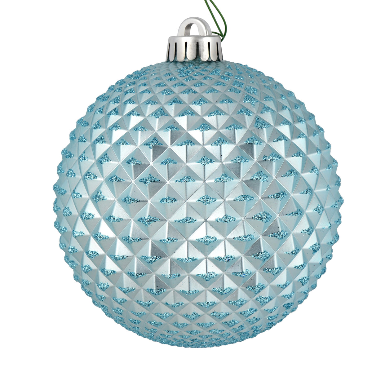 Vickerman 6" Olive Durian Glitter Ball Ornament, 4 per Bag
