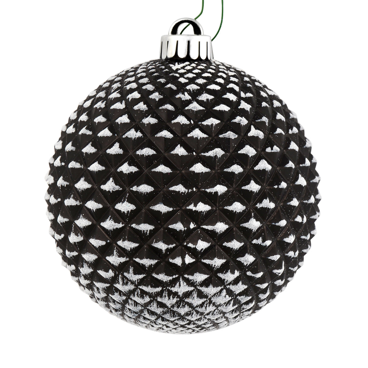 Vickerman 6" Olive Durian Glitter Ball Ornament, 4 per Bag