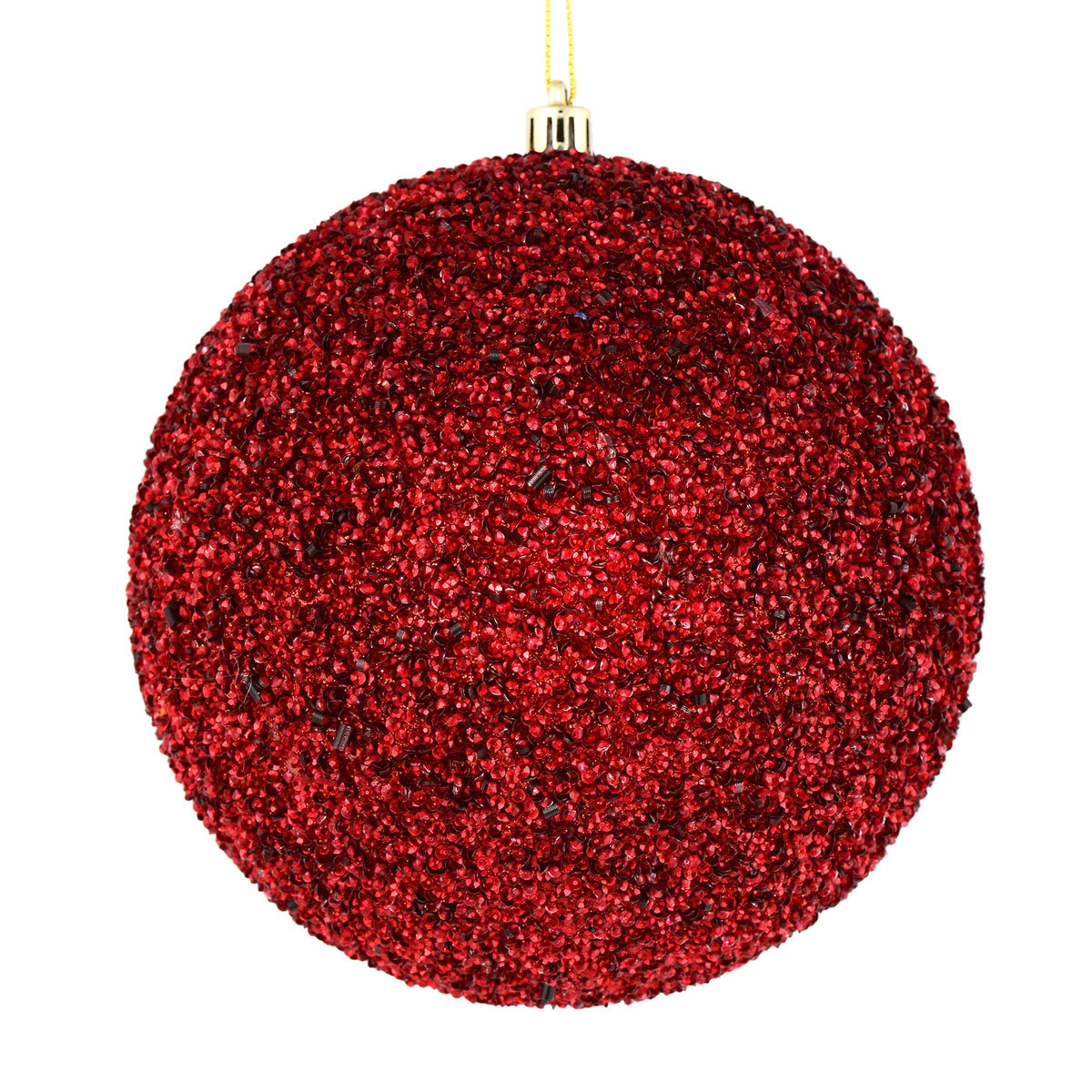 Vickerman 6" Turquoise Beaded Ball Ornament, 4 per Bag