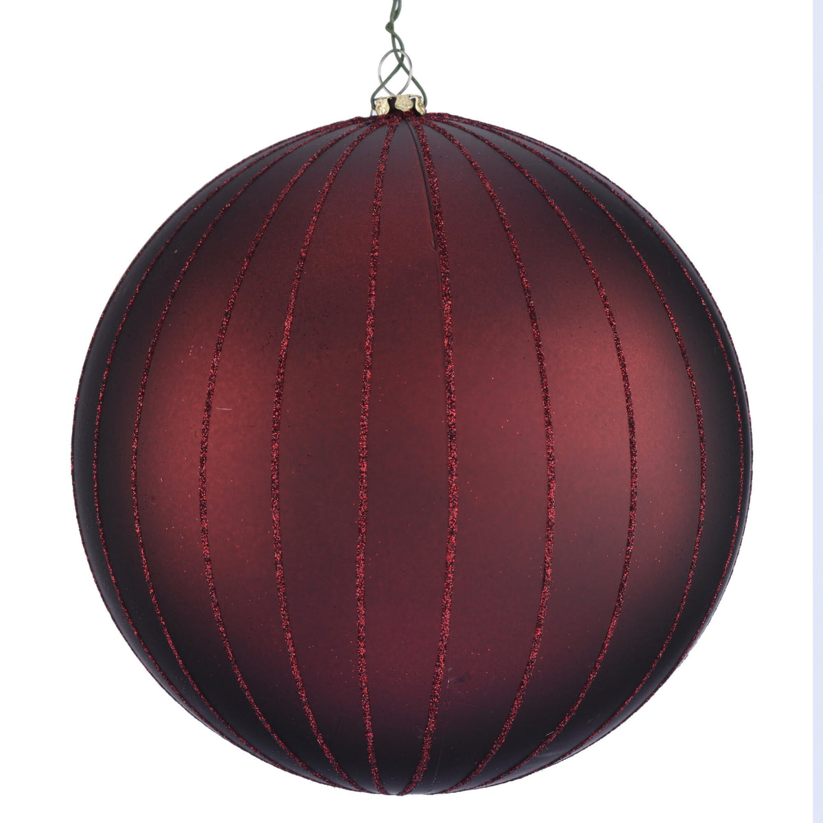Vickerman 6" Rose Gold Matte Glitter Ball Christmas Ornament, 2 pieces per bag
