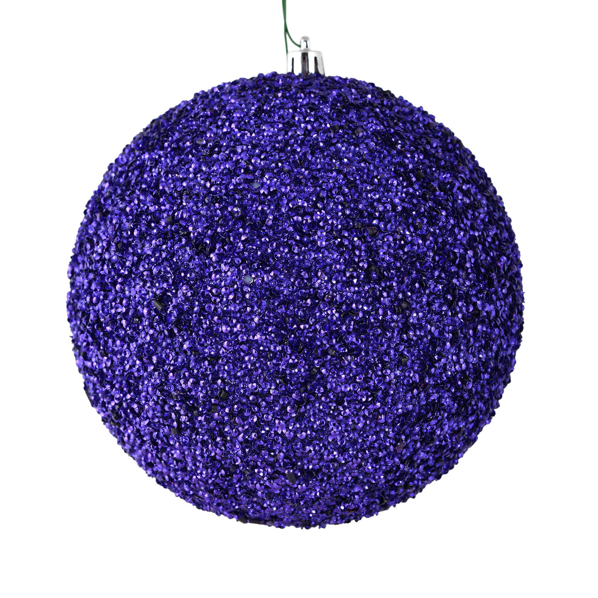 Vickerman 6" Turquoise Beaded Ball Ornament, 4 per Bag