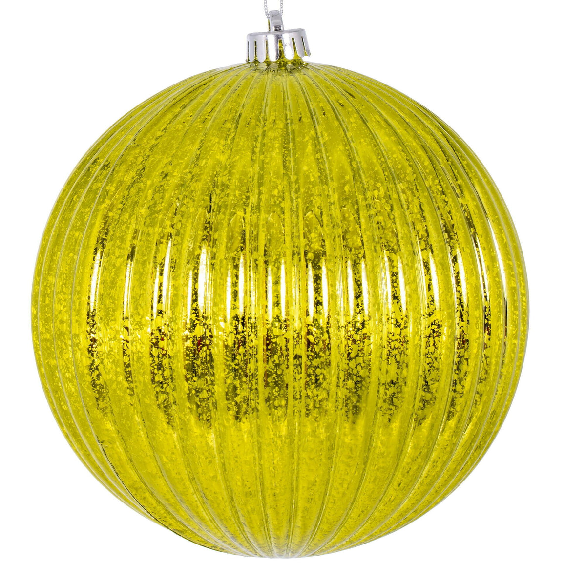 Vickerman 6" Burgundy Shiny Lined Mercury Ball Ornament, 4 per bag.