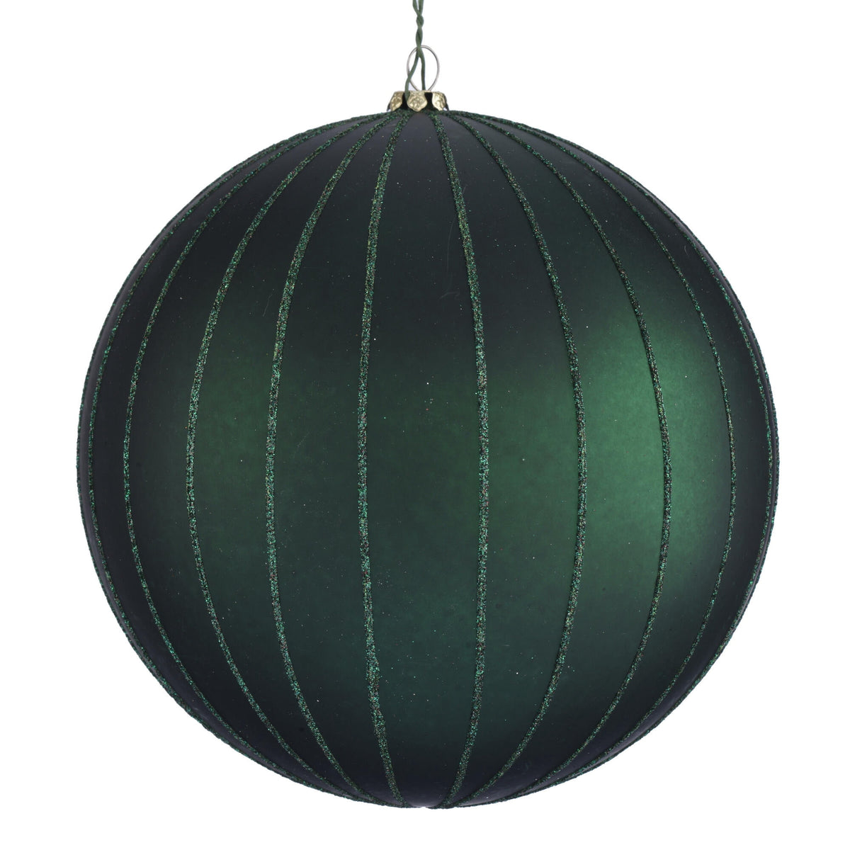 Vickerman 6" Rose Gold Matte Glitter Ball Christmas Ornament, 2 pieces per bag