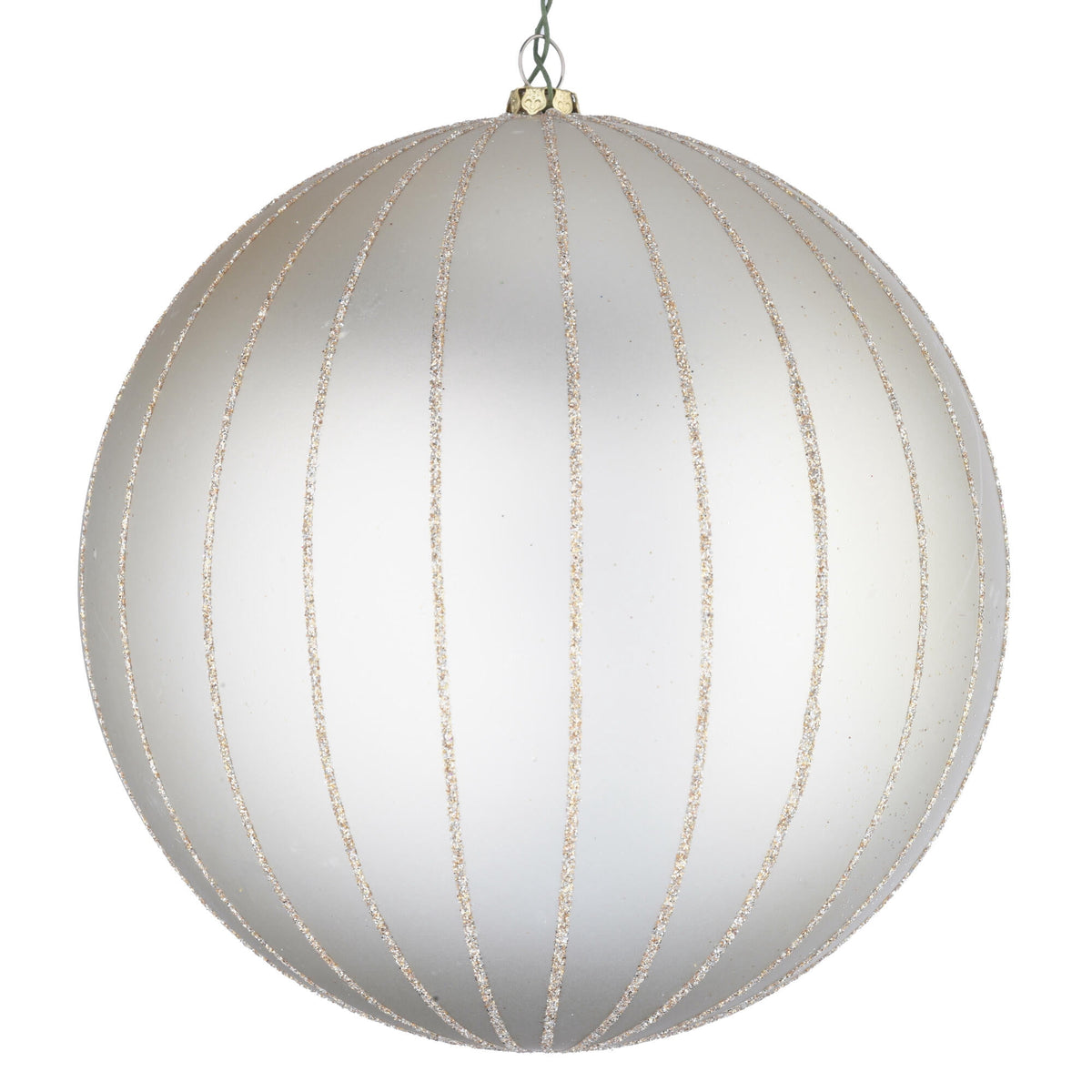 Vickerman 6" Rose Gold Matte Glitter Ball Christmas Ornament, 2 pieces per bag