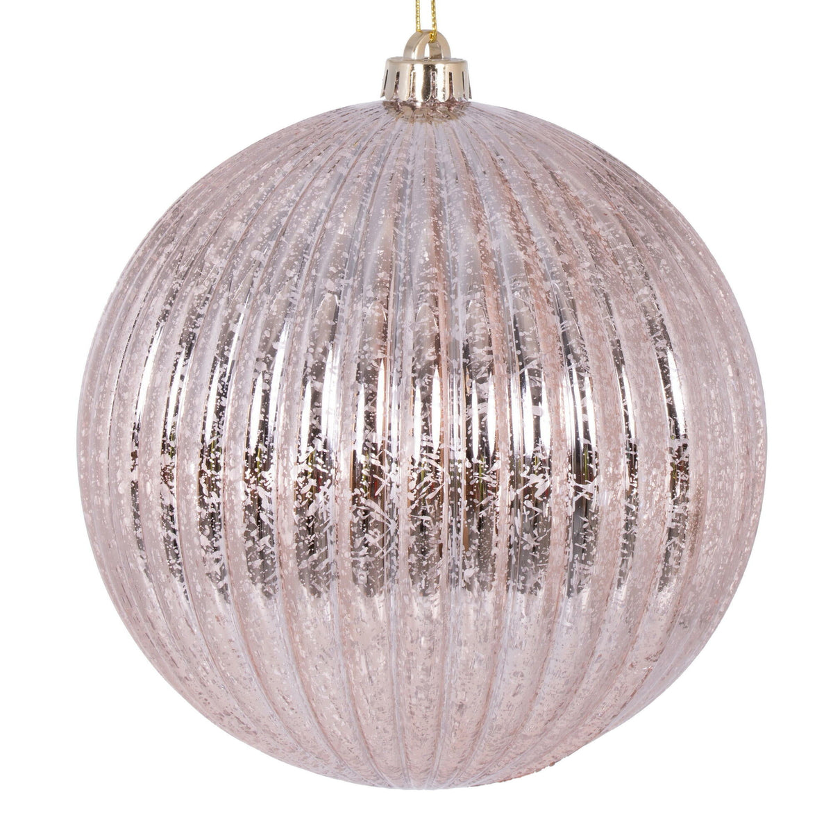 Vickerman 6" Burgundy Shiny Lined Mercury Ball Ornament, 4 per bag.