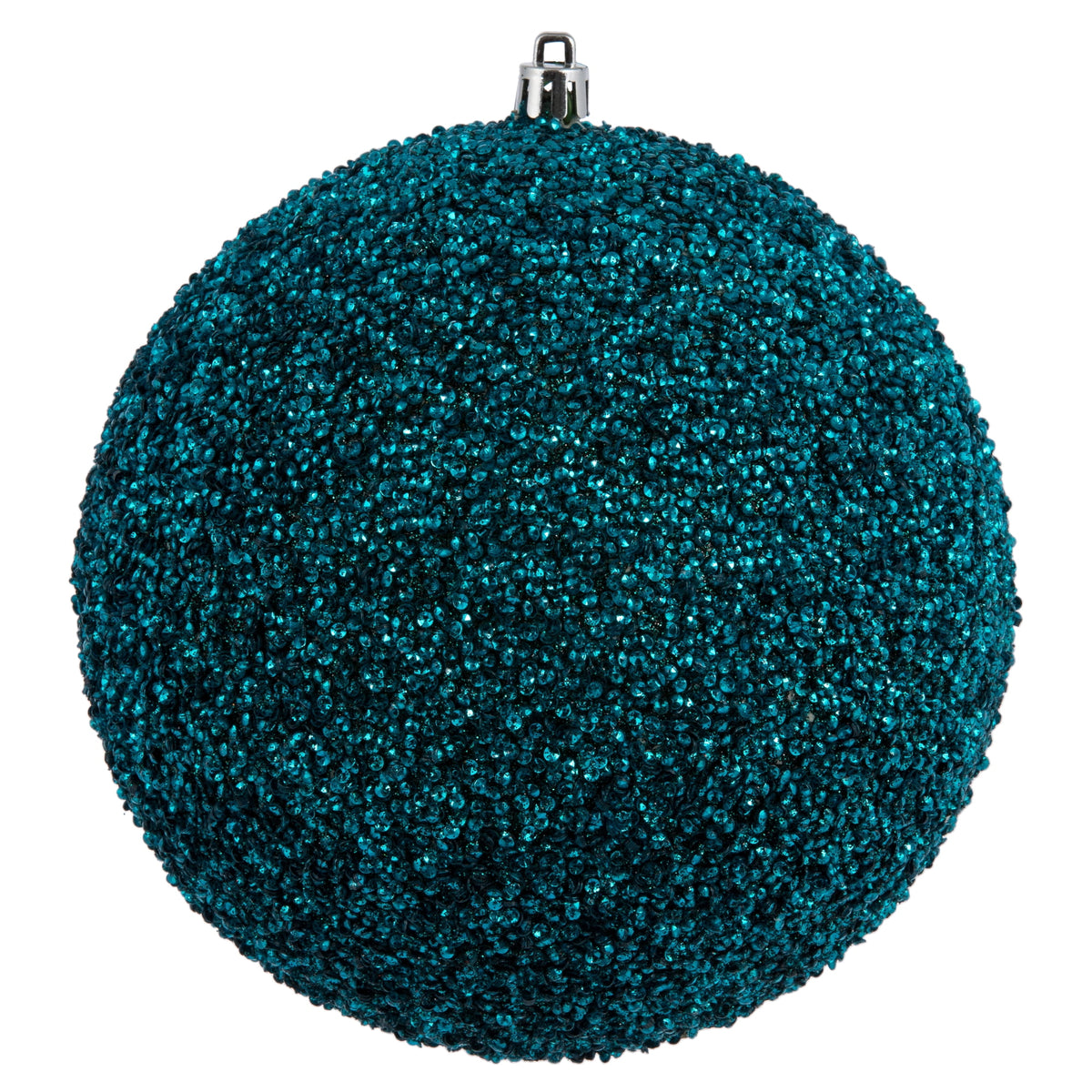 Vickerman 6" Turquoise Beaded Ball Ornament, 4 per Bag