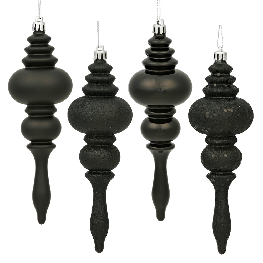 Vickerman 7" Mauve 4-Finish Finial Ornament, 8 per Box