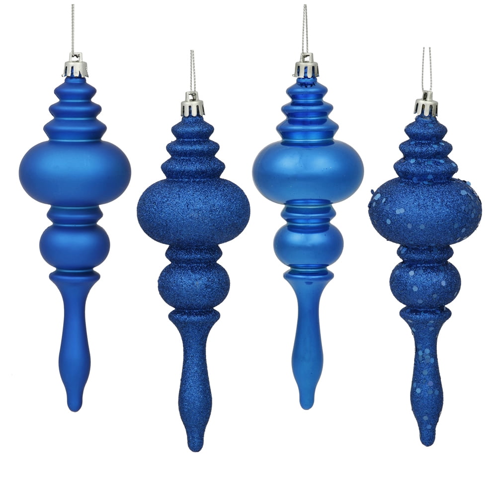 Vickerman 7" Mauve 4-Finish Finial Ornament, 8 per Box