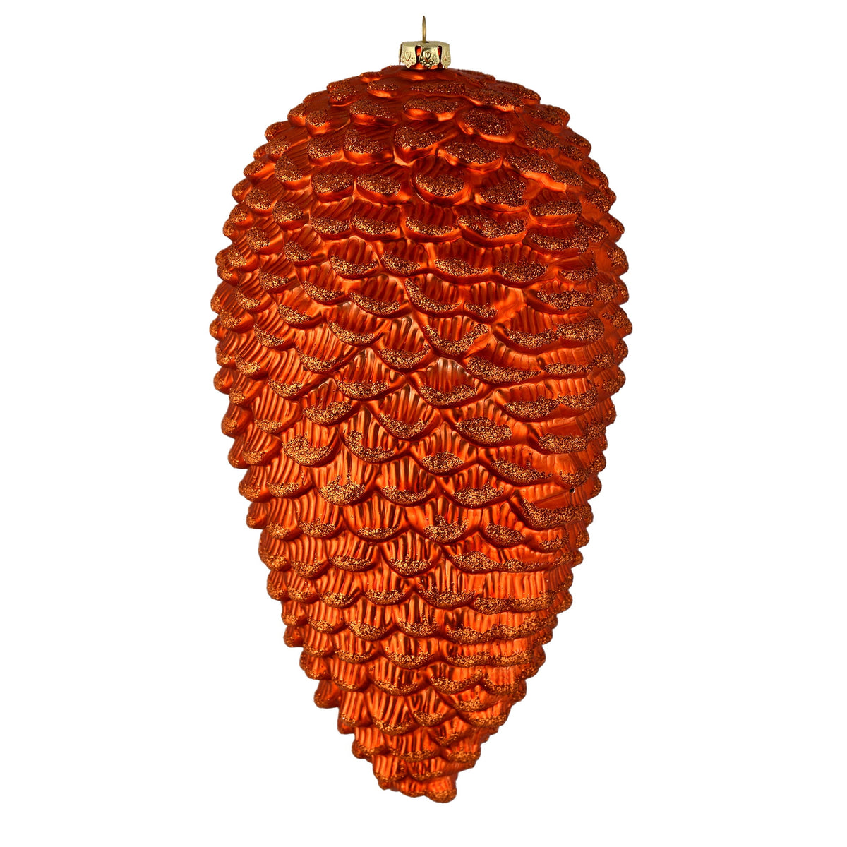 Vickerman 10" White Matte Glitter Pinecone Christmas Ornament, Pack of 2