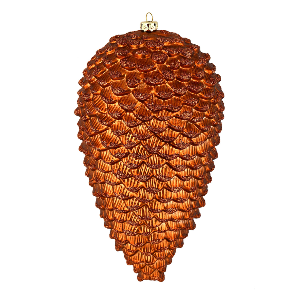 Vickerman 10" White Matte Glitter Pinecone Christmas Ornament, Pack of 2