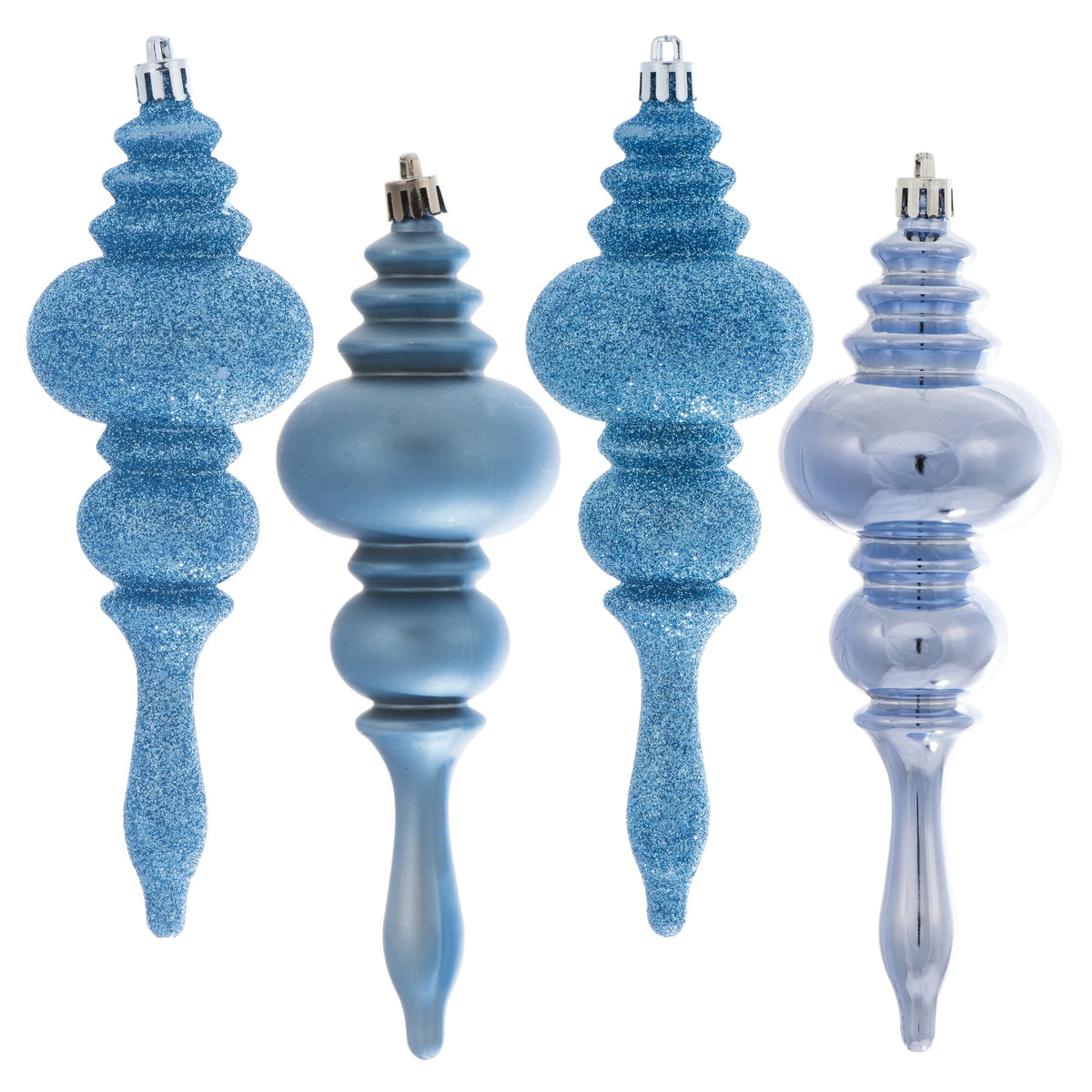Vickerman 7" Mauve 4-Finish Finial Ornament, 8 per Box