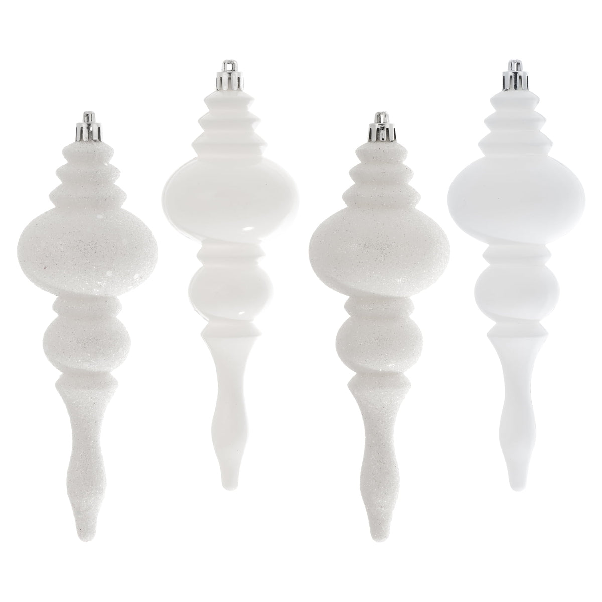 Vickerman 7" Mauve 4-Finish Finial Ornament, 8 per Box