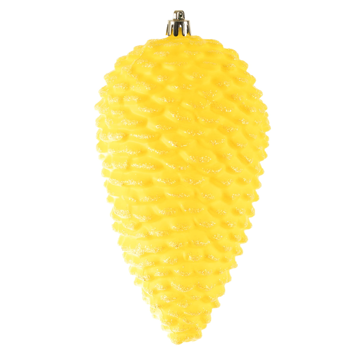 Vickerman 10" White Matte Glitter Pinecone Christmas Ornament, Pack of 2
