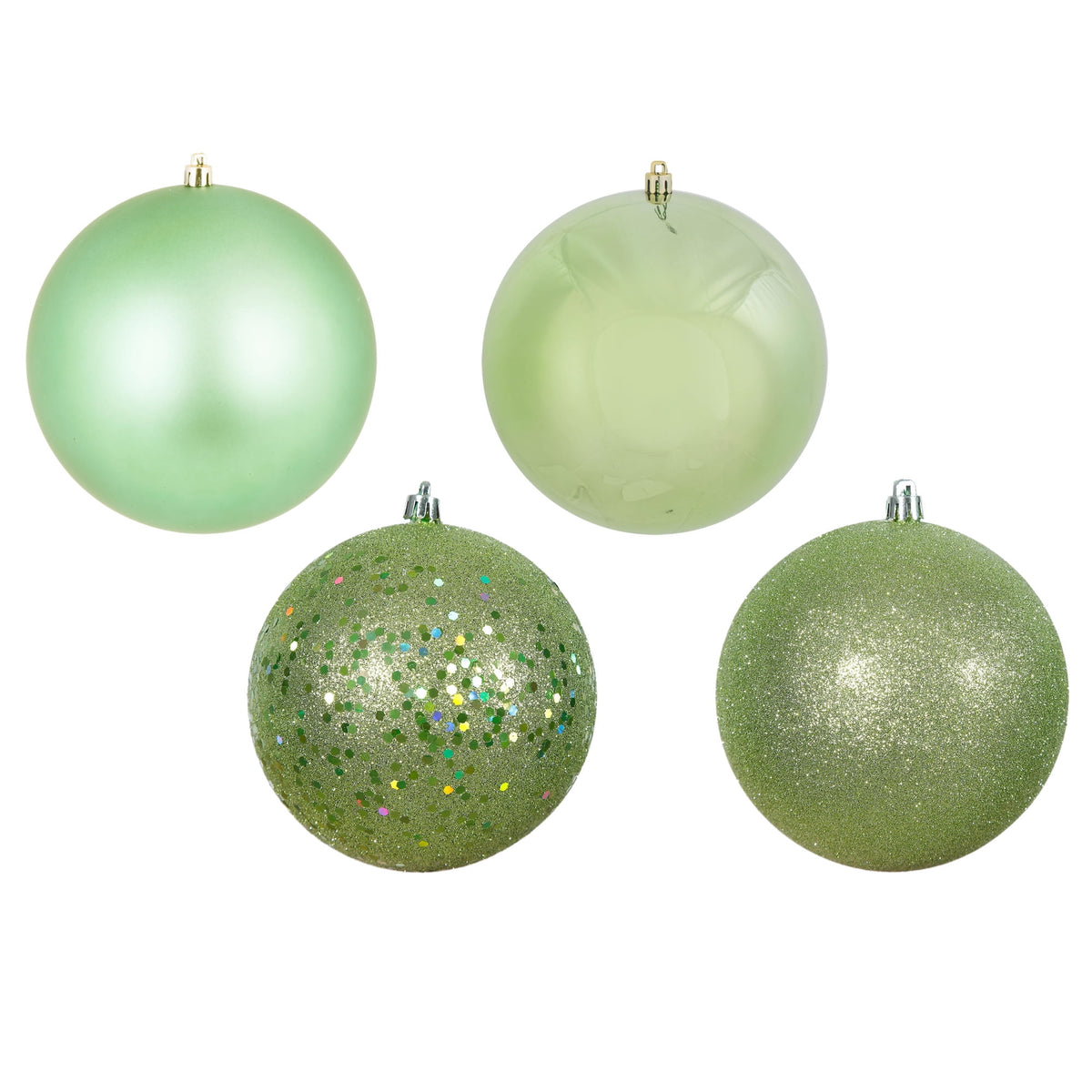 Vickerman 10" Berry Red 4-Finish Ball Ornament Assortment, 4 per Bag