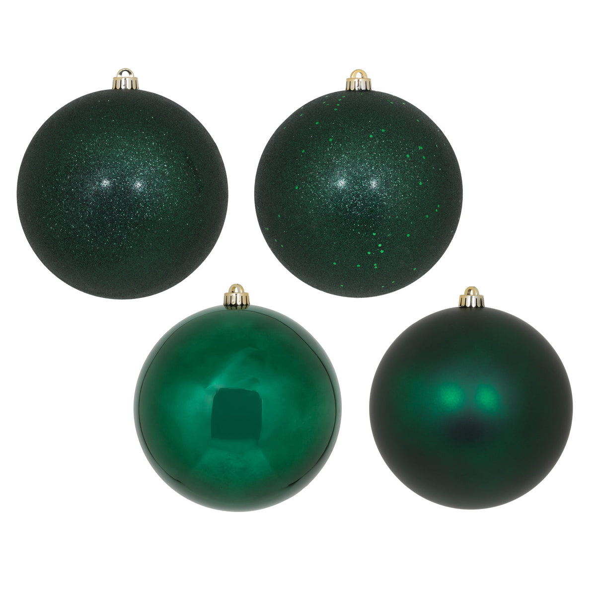 Vickerman 10" Berry Red 4-Finish Ball Ornament Assortment, 4 per Bag