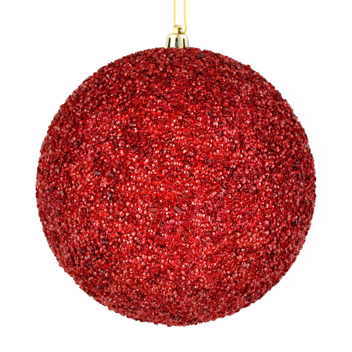 Vickerman 6" Turquoise Beaded Ball Ornament, 4 per Bag