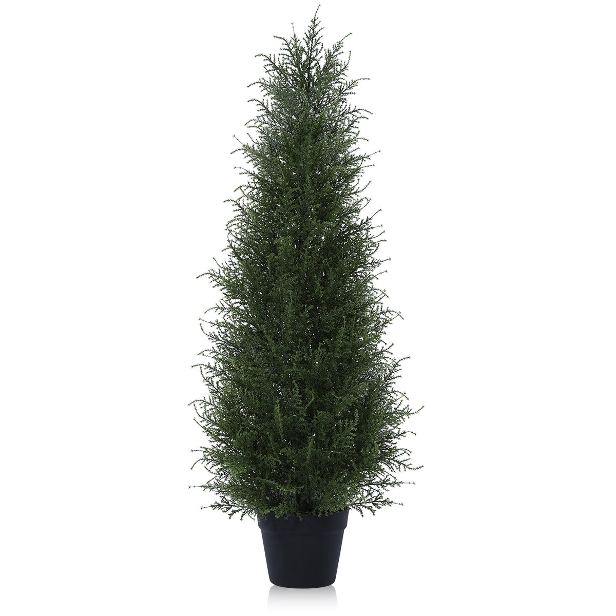 DR.Planzen 2-Pack 3ft Artificial Cedar Topiary Trees, UV-Resistant Outdoor Potted Plants for Porch & Garden Decor