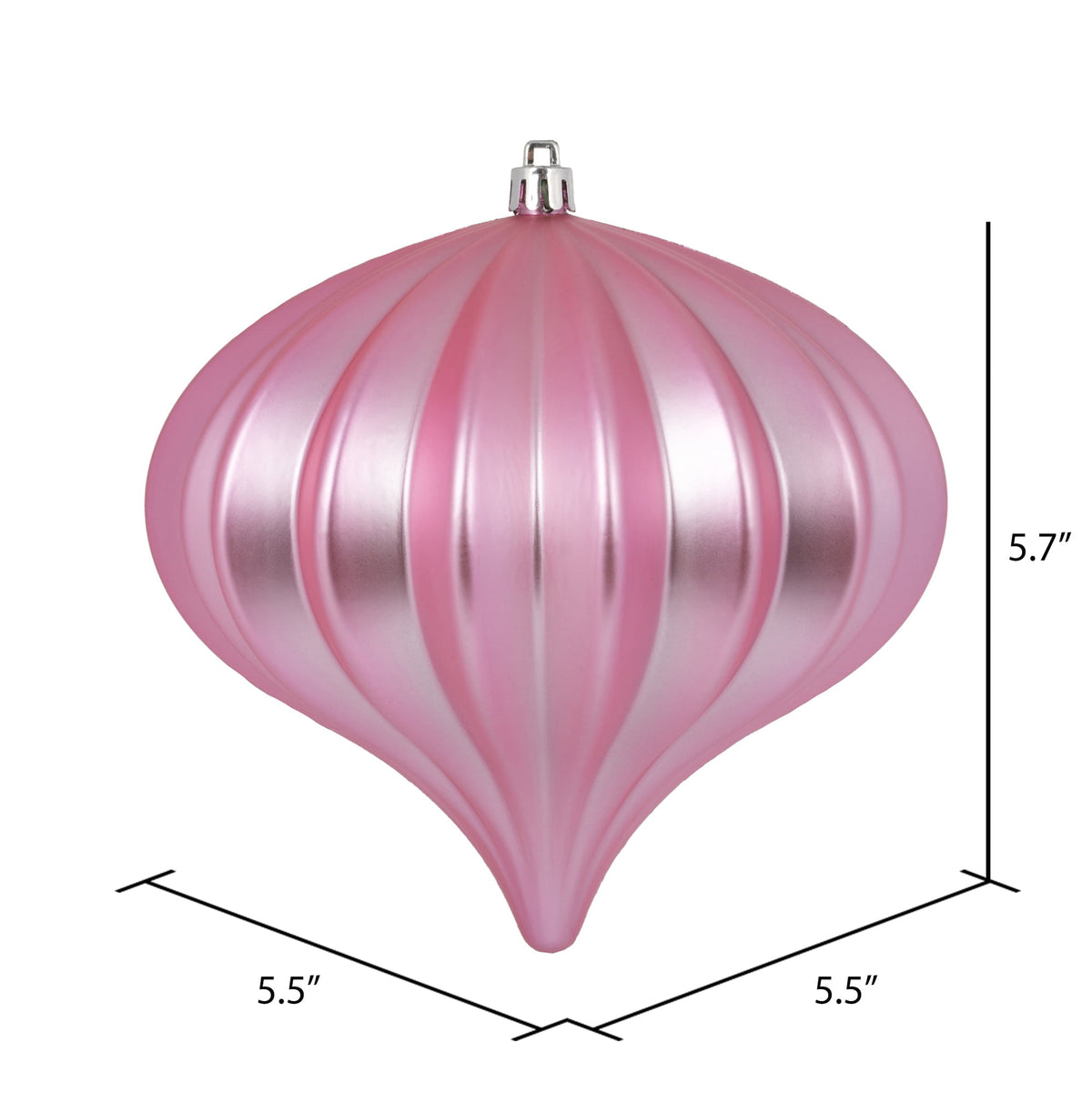 Vickerman 5.7" Burnished Orange Matte Onion Christmas Ornament, UV treated, Set of 3