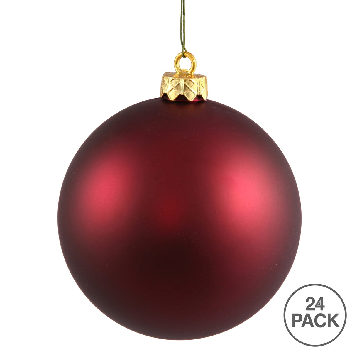 Vickerman 2.4" Christmas Ornament Ball, Silver Shiny Finish, Shatterproof Plastic, UV Resistant, Holiday Christmas Tree Decoration, 24 Pack