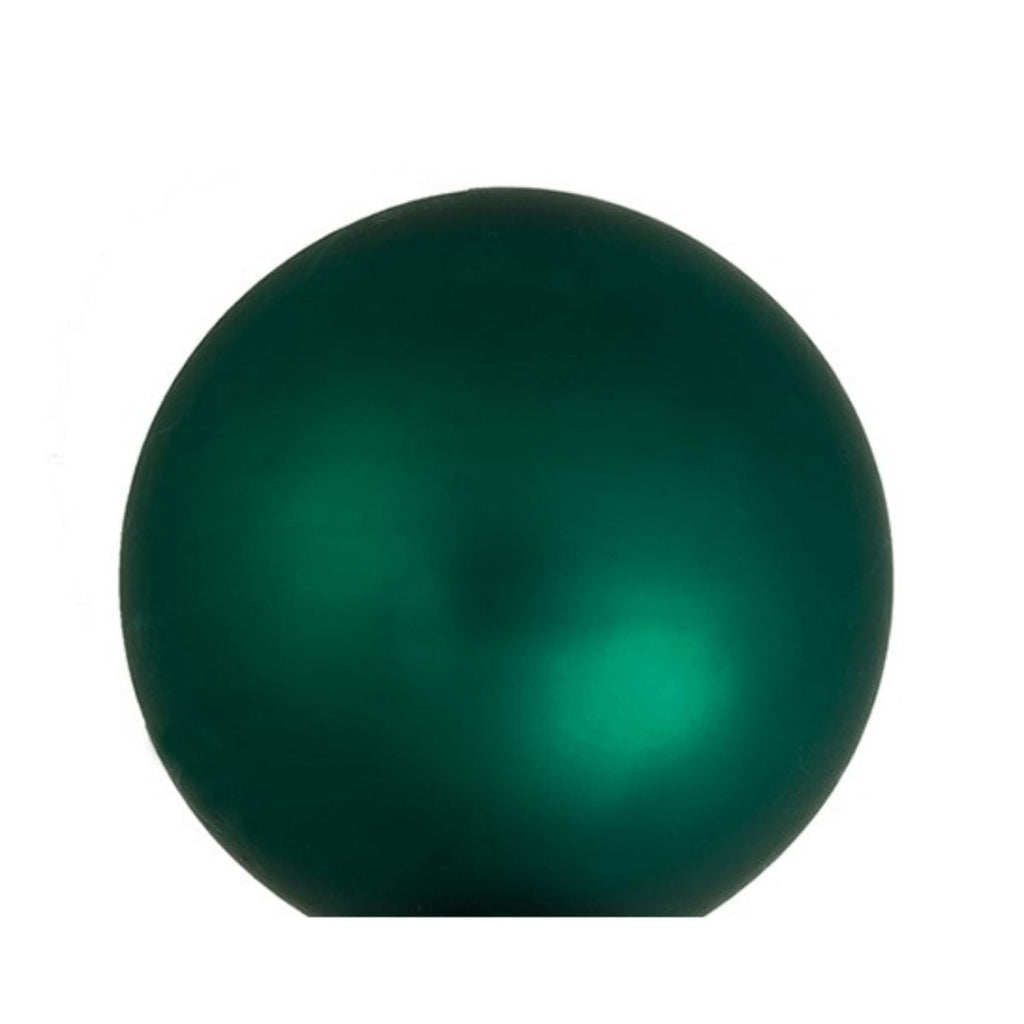 40ct Matte Emerald Green Glass Ball Christmas Ornaments 1.5" (40mm)