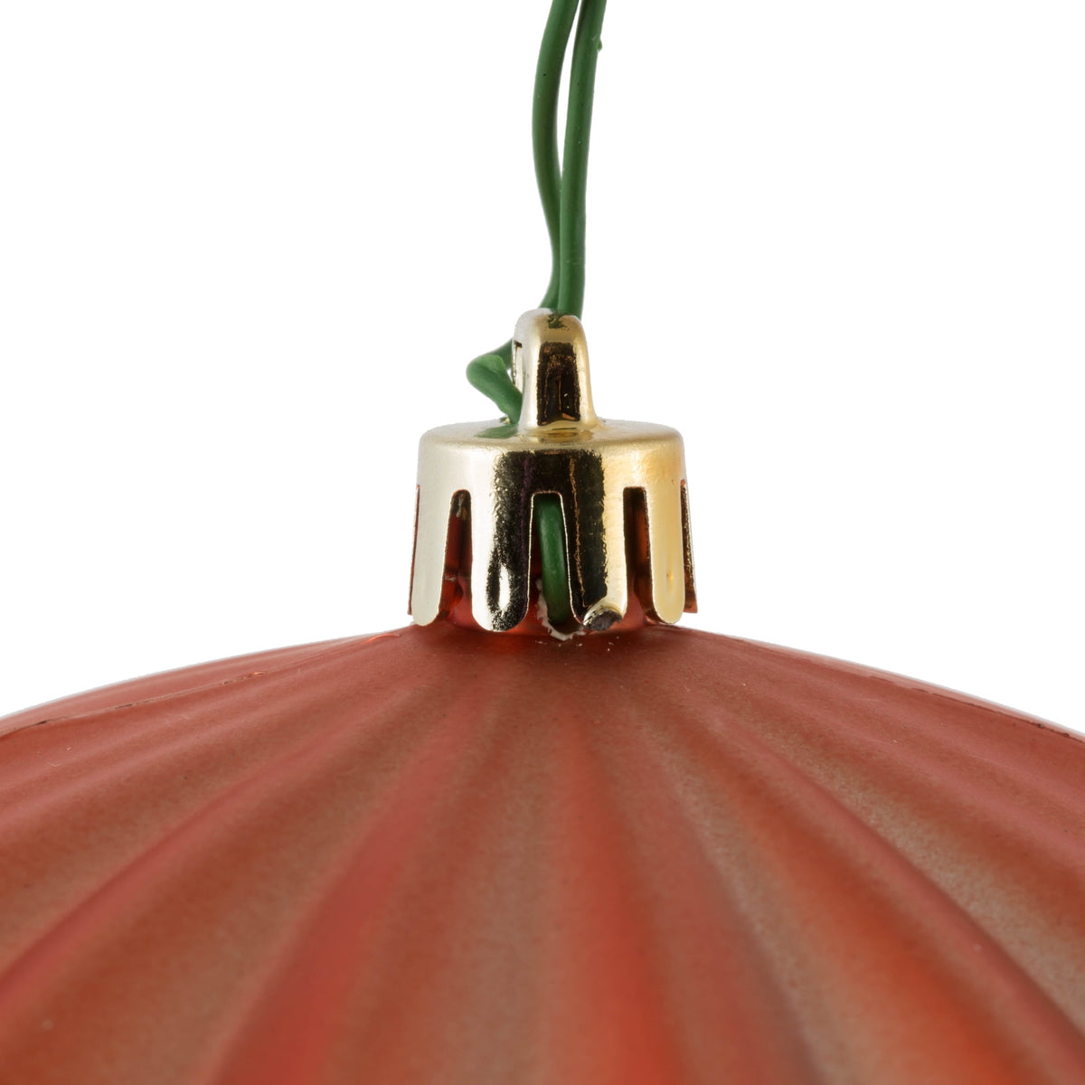 Vickerman 5.7" Burnished Orange Matte Onion Christmas Ornament, UV treated, Set of 3