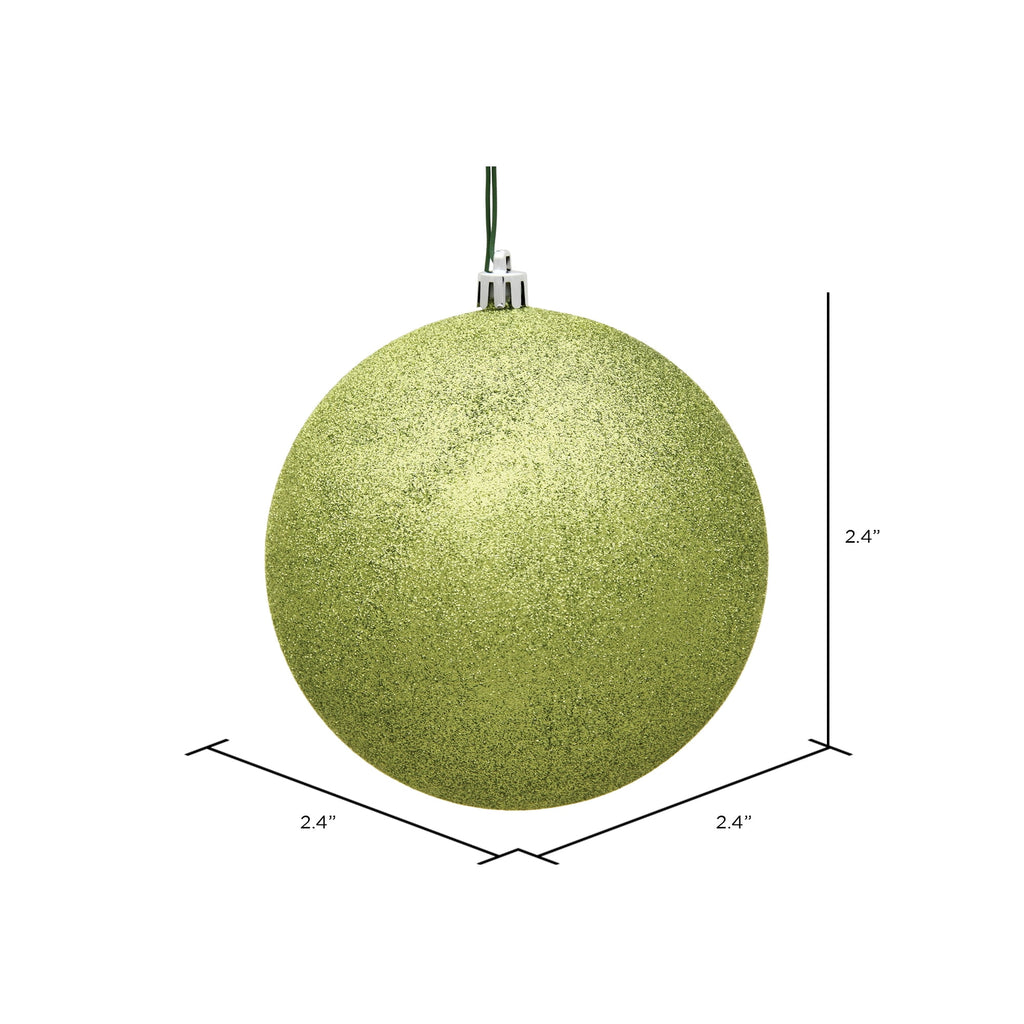 Vickerman 2.4" Christmas Ornament Ball, Silver Shiny Finish, Shatterproof Plastic, UV Resistant, Holiday Christmas Tree Decoration, 24 Pack
