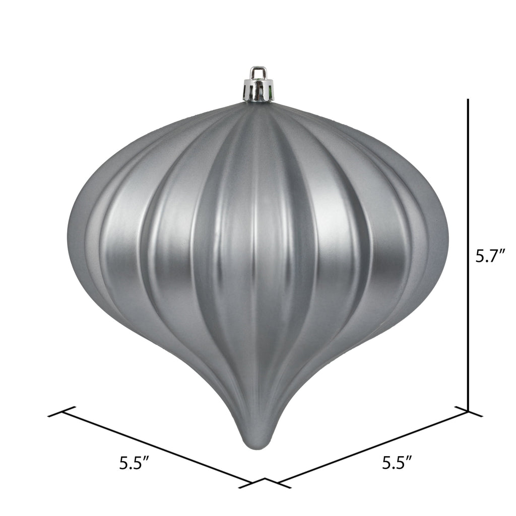 Vickerman 5.7" Burnished Orange Matte Onion Christmas Ornament, UV treated, Set of 3