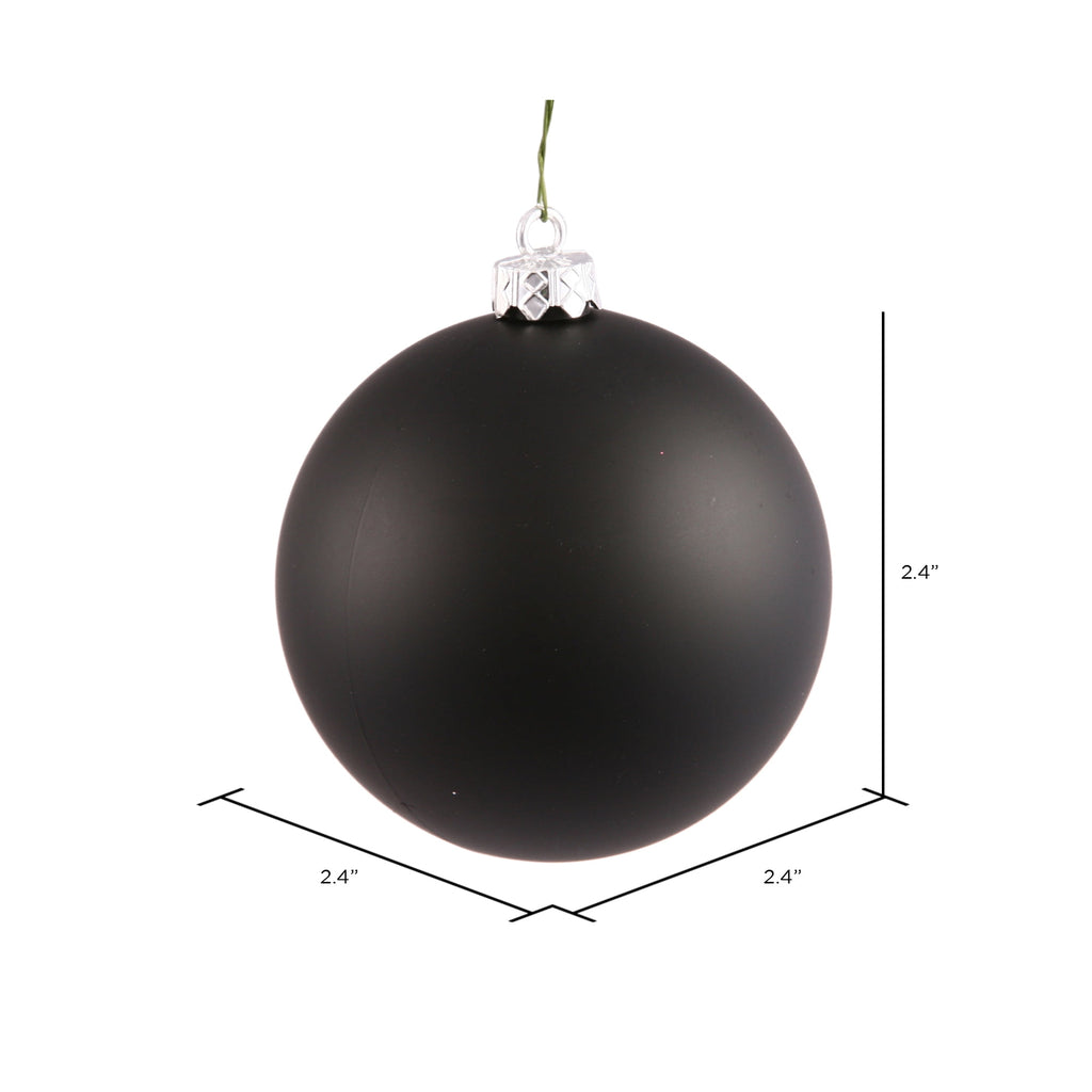 Vickerman 2.4" Christmas Ornament Ball, Silver Shiny Finish, Shatterproof Plastic, UV Resistant, Holiday Christmas Tree Decoration, 24 Pack