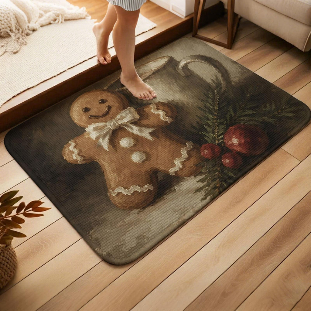 Red Truck Christmas Washable Area Rugs for Living Room Bedroom, Large Non Slip Indoor Floor Carpet Absorbent Xmas Tree Gnomes Navy Blue Snowflake Door Mat Rugs for Bathroom Entryway 63"x90.6"