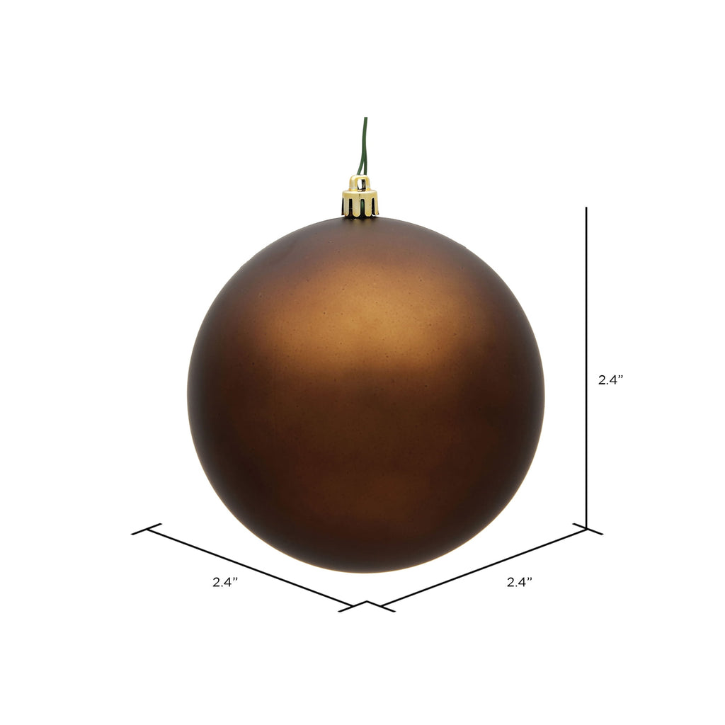 Vickerman 2.4" Christmas Ornament Ball, Silver Shiny Finish, Shatterproof Plastic, UV Resistant, Holiday Christmas Tree Decoration, 24 Pack