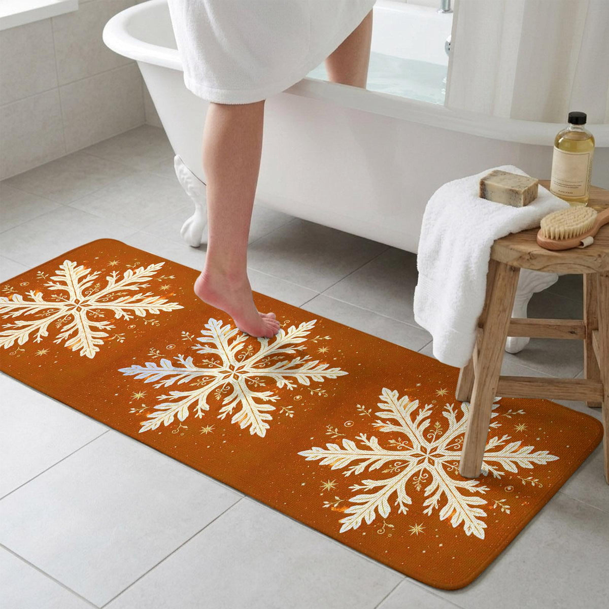 Red Truck Christmas Washable Area Rugs for Living Room Bedroom, Large Non Slip Indoor Floor Carpet Absorbent Xmas Tree Gnomes Navy Blue Snowflake Door Mat Rugs for Bathroom Entryway 63"x90.6"