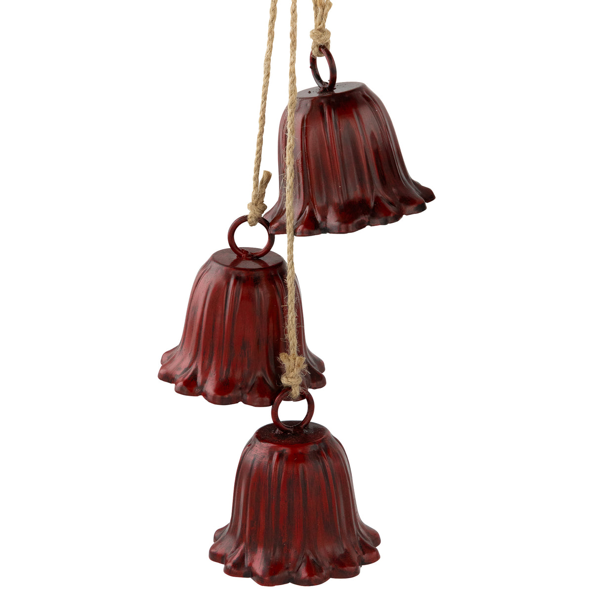 Northlight Fluted Bells Trio Christmas Decorations - 20" - Red - Set of 2