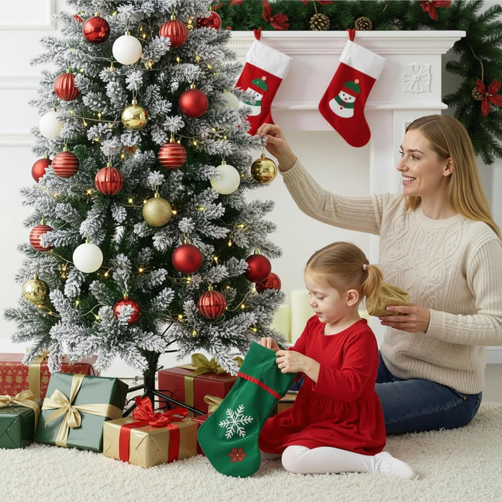 LIFERECORD 6ft Prelit Artificial Hinged Slim Pencil Christmas Tree with 250 Lights, 571 Full Branch Tips, 8 Warm Lingting Motes Perfect Decoration for Xmas Holiday, Green